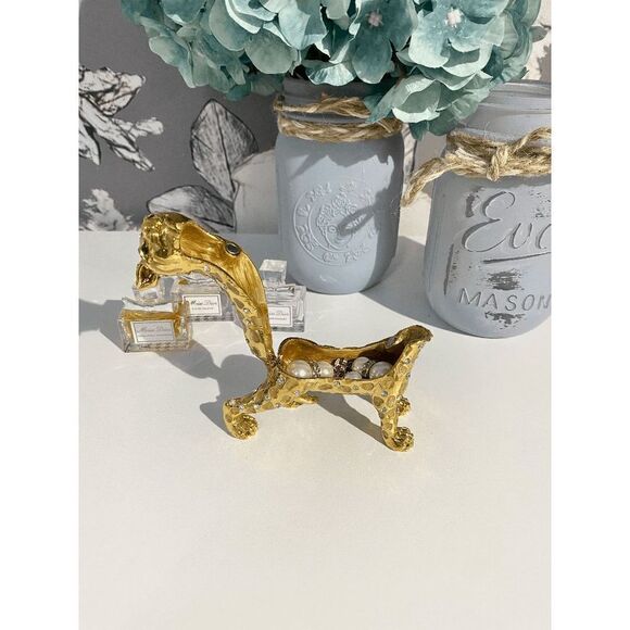 Taylor Avedon Gold Leopard Jewelry / Trinket Box - Picture 5 of 7